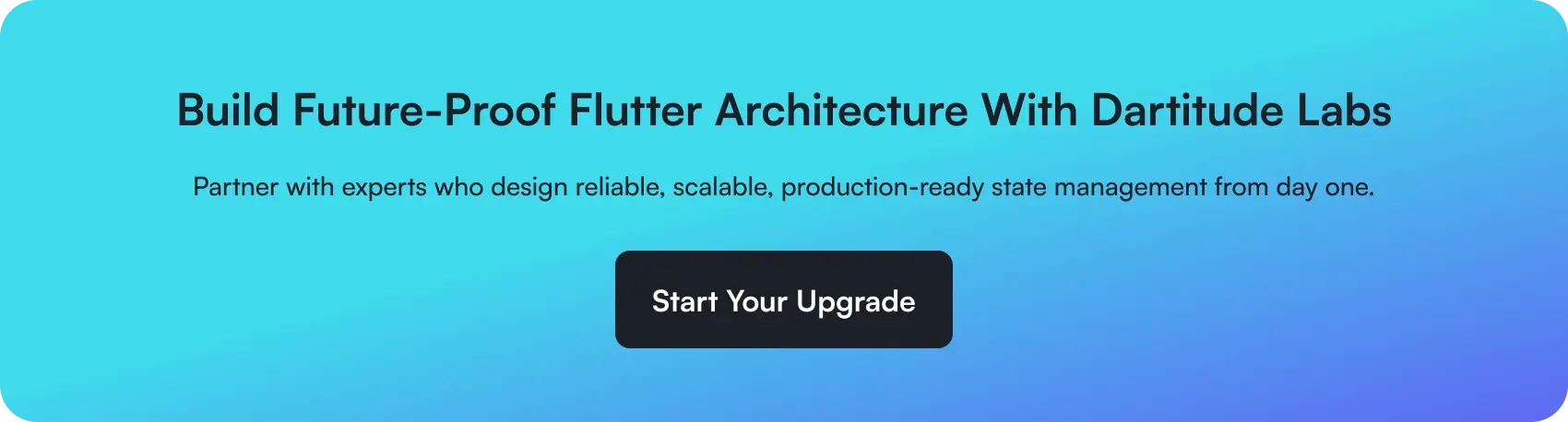 build future-proof flutter architecture with dartitude labs