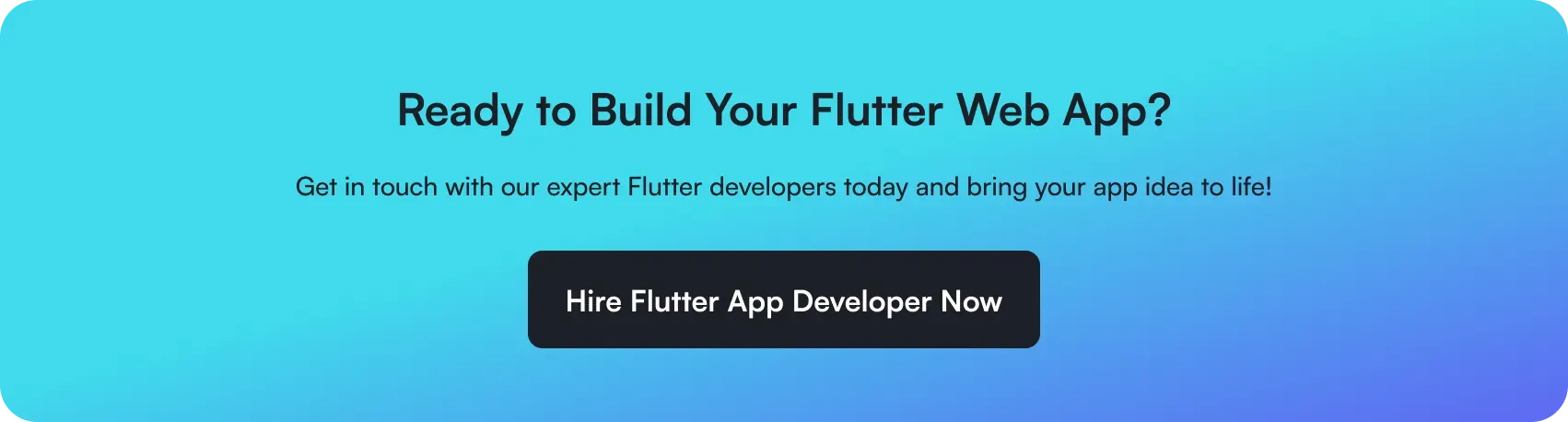 build your flutter web app