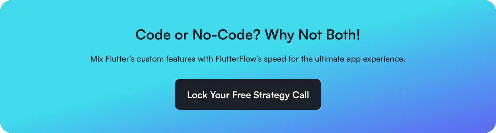 code or no code flutterflow strategy