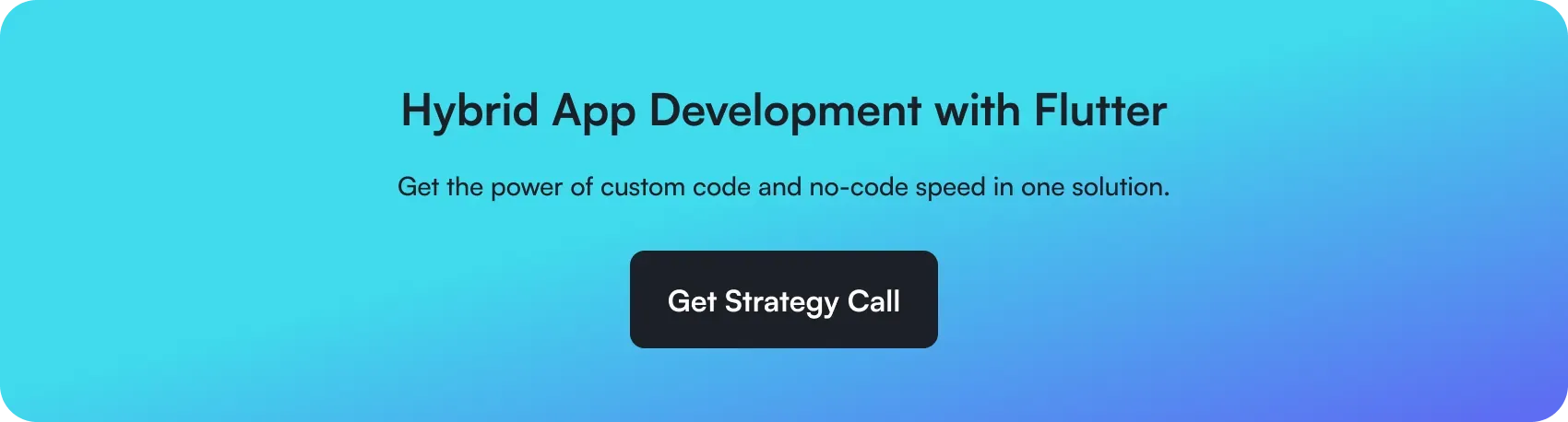 hybrid app development with flutter